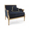 Louis Wide Squareback Armchair - Filled Sides